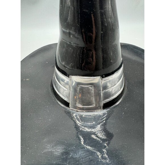 Pewter Black Witch Hat Halloween Decor With Silver Buckle & Hollow Base READ - Picture 2 of 6